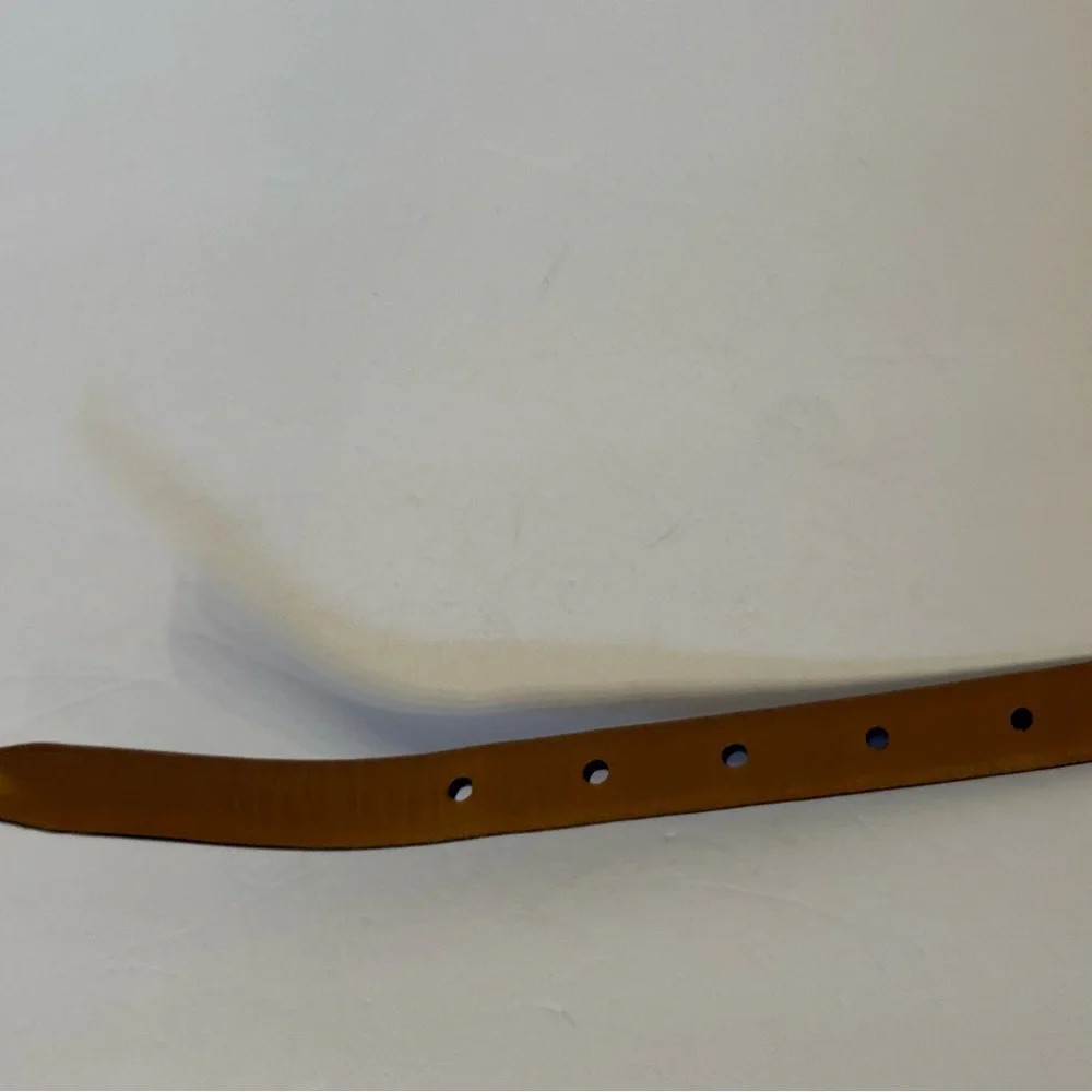 LAUREN RALPH LAUREN LRL BELT BLACK LEATHER CROC LOOK SILVER TONE BUCKLE SKINNY S